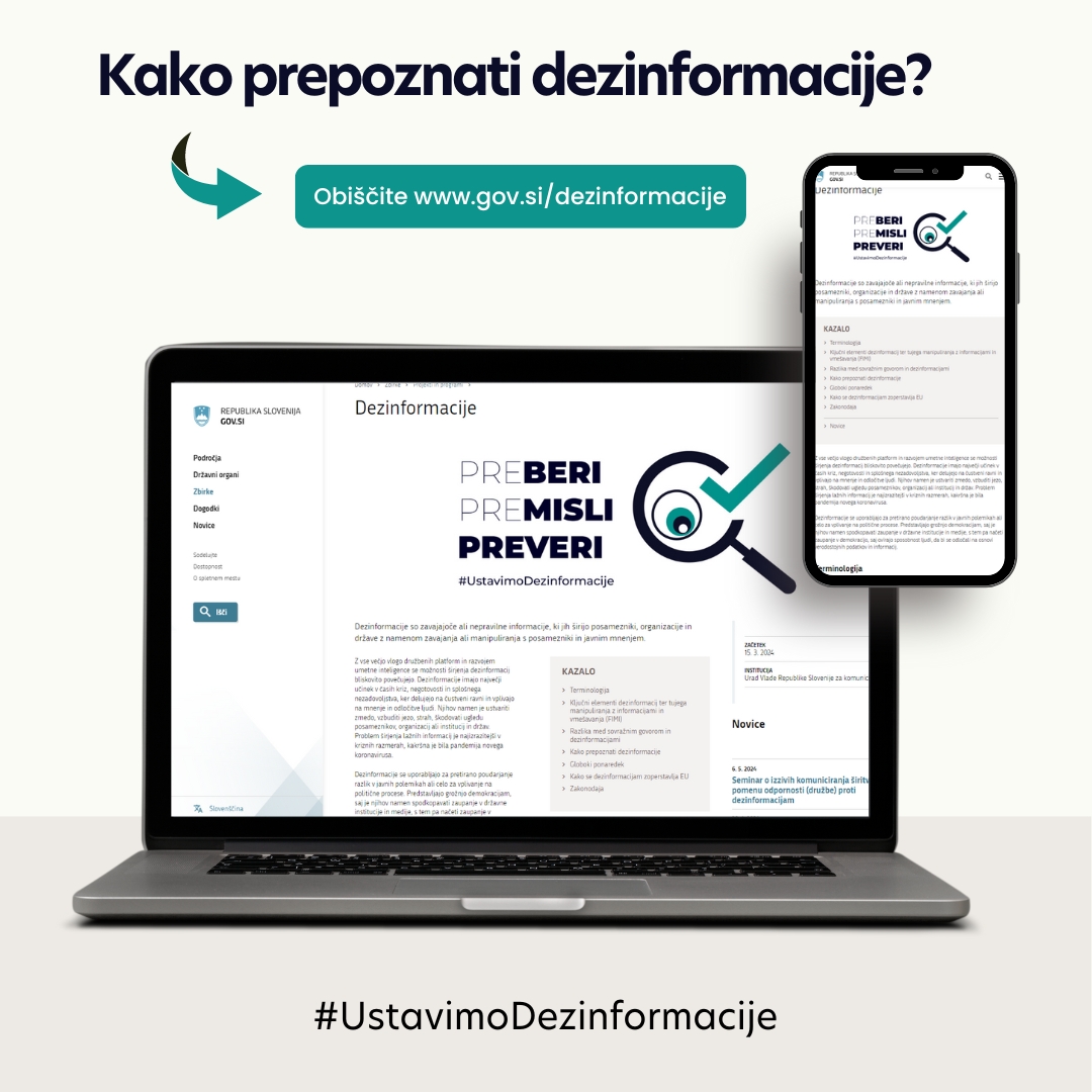 Urad vlade za komuniciranje in Ministrstvo za digitalno preobrazbo